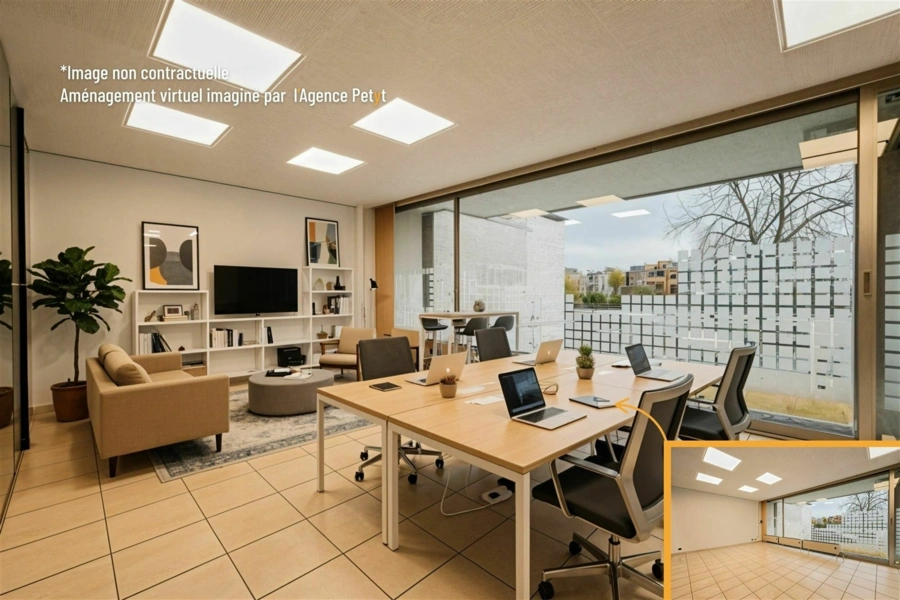 Espace professionnel de +/- 120 m² Vue MEUSE à LA PLANTE