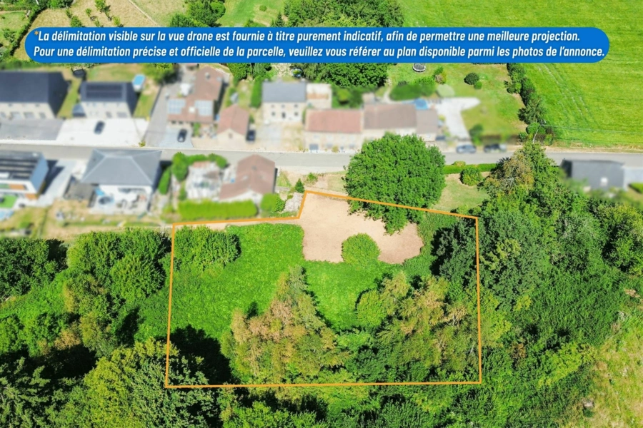 Beau terrain de ± 20 ares PLEIN SUD - au cœur de Lesve