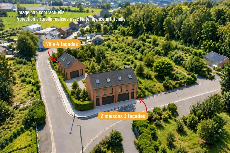 PROJET NEUF- maison 3F 2 CH à moins de 300 K TVAC